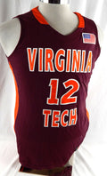 2010-11 Virginia Tech Hokies Nikki Davis #12 Game Used Maroon Jersey Basketball
