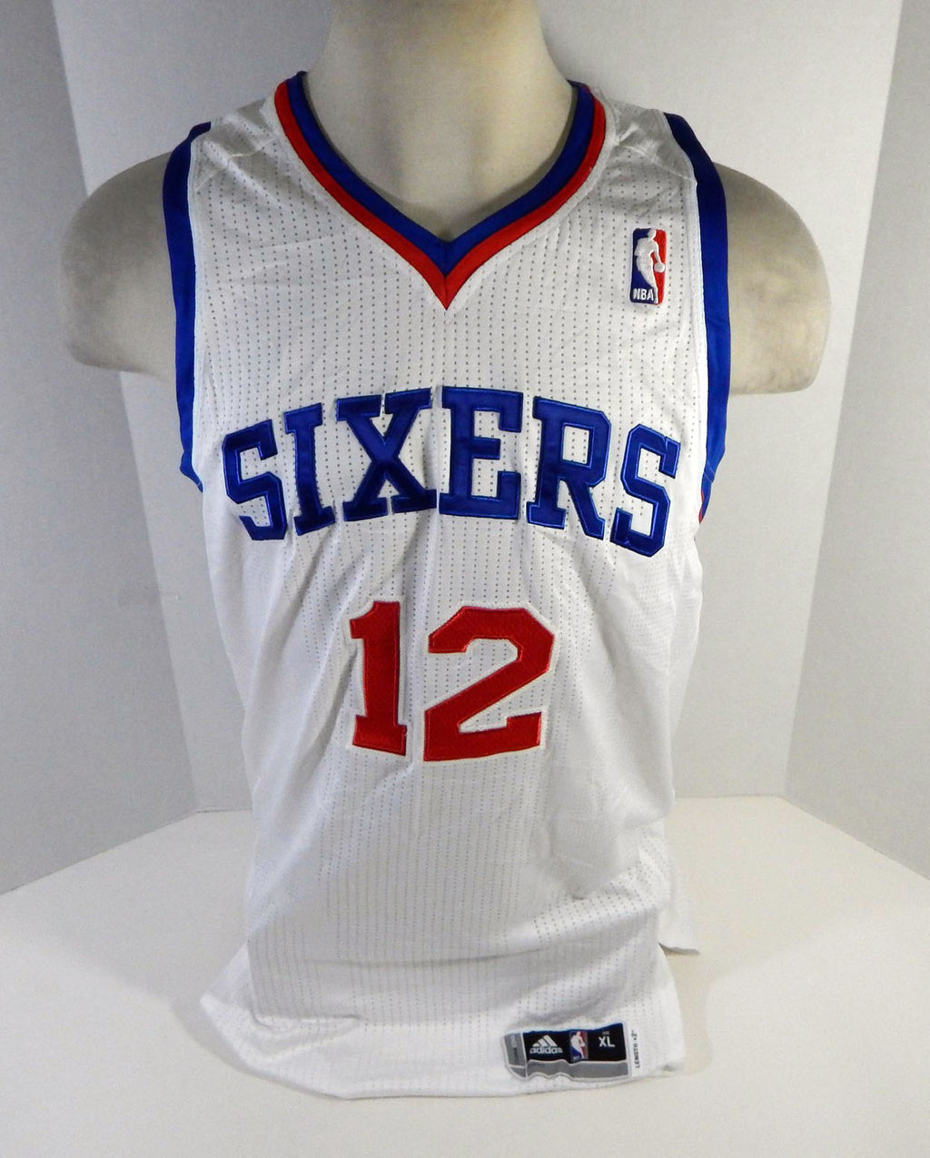2013-14 Philadelphia 76ers James Nunnally #12 Game Issued White Jersey XL2 298 Pic2