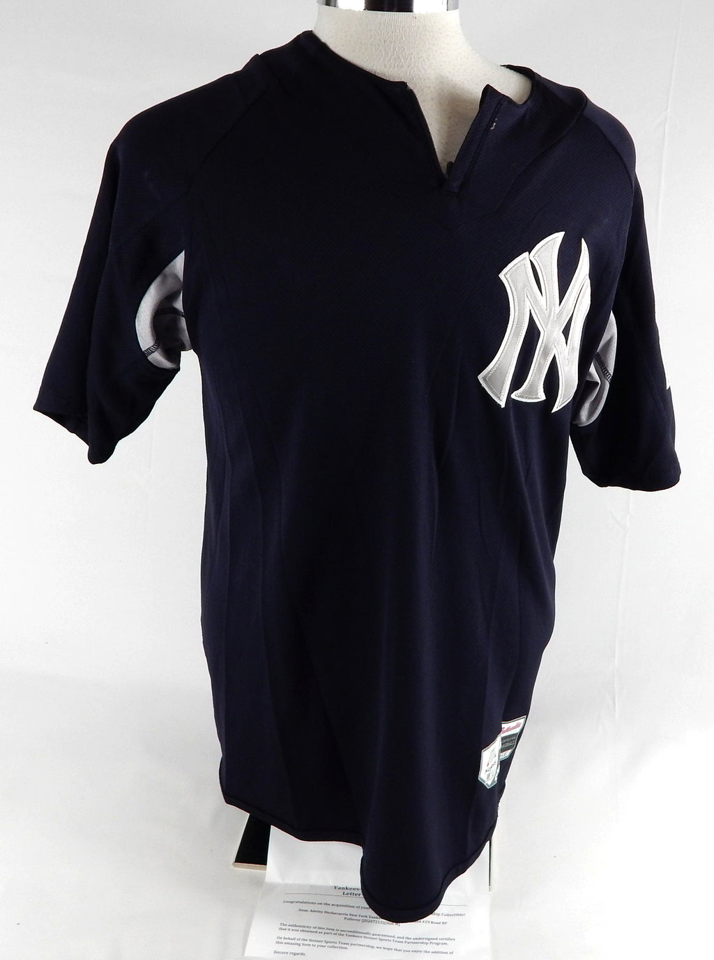 2018 New York Yankees Adeiny Hechavarria #29 Game Issue Use Navy Pullover Jersey