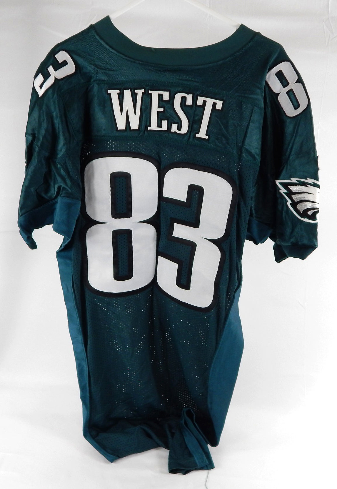 1995-96 Philadelphia Eagles Ed West #83 Game Issued Green Jersey 48 196 Pic2
