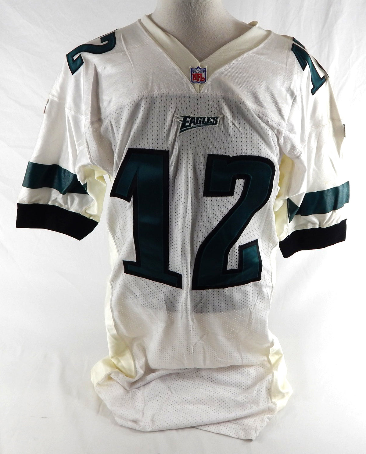 1990s Philadelphia Eagles #12 Game Issued White Jersey 46 759 Pic2