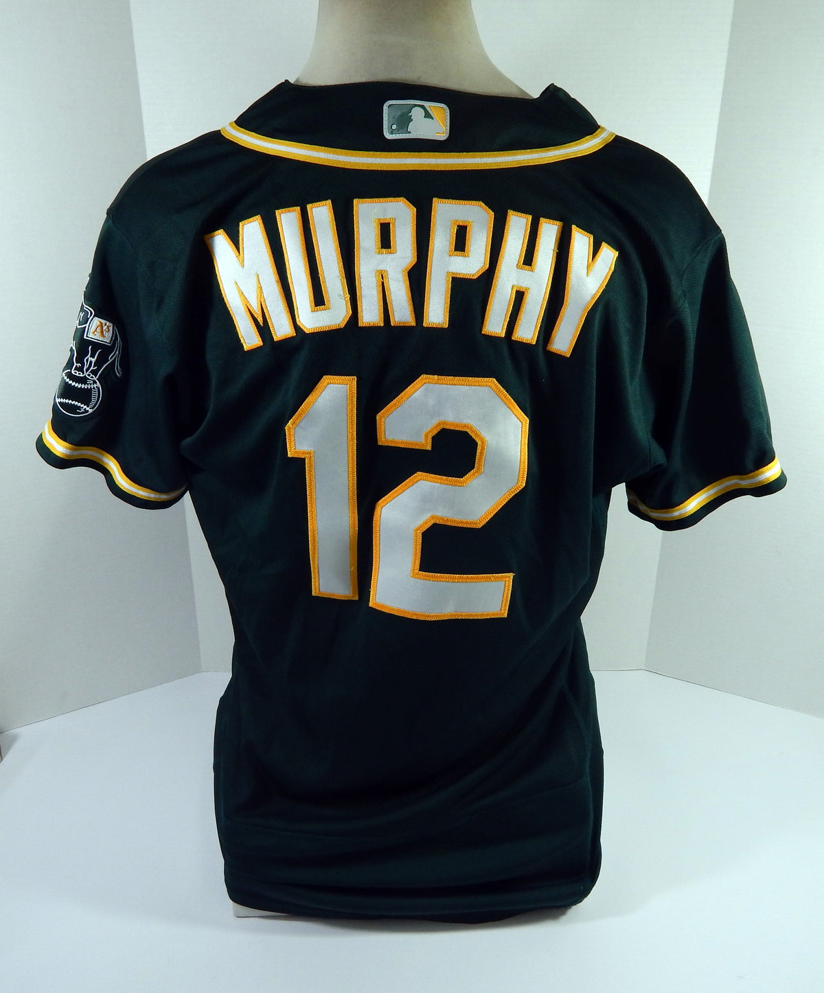 2021 Oakland A's Athletics Sean Murphy #12 Game Used Dark Green Jersey 1 H 46 4