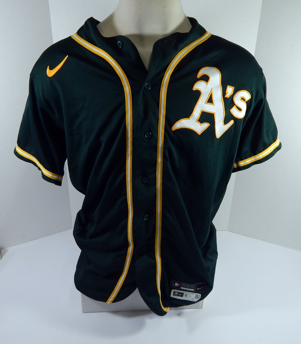 2021 Oakland A's Athletics Sean Murphy #12 Game Used Dark Green Jersey 1 H 46 4 Pic2