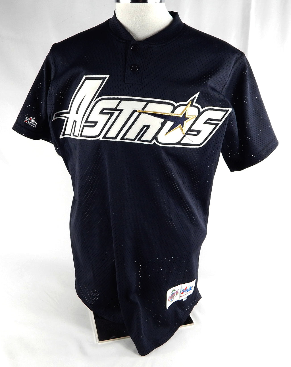 1990s Houston Astros #77 Game Used Black Jersey BP ST NP Rem 42 670