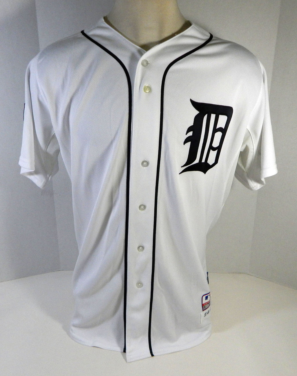 2011 Detroit Tigers Ricardo Ciriaco #18 Game Issued White Jersey Sparky 75 Patch Pic2