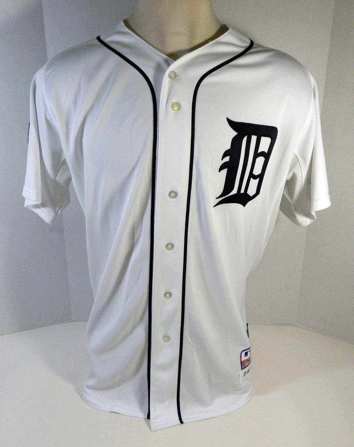 2011 Detroit Tigers Ricardo Ciriaco #18 Game Issued White Jersey Sparky 75 Patch Pic2