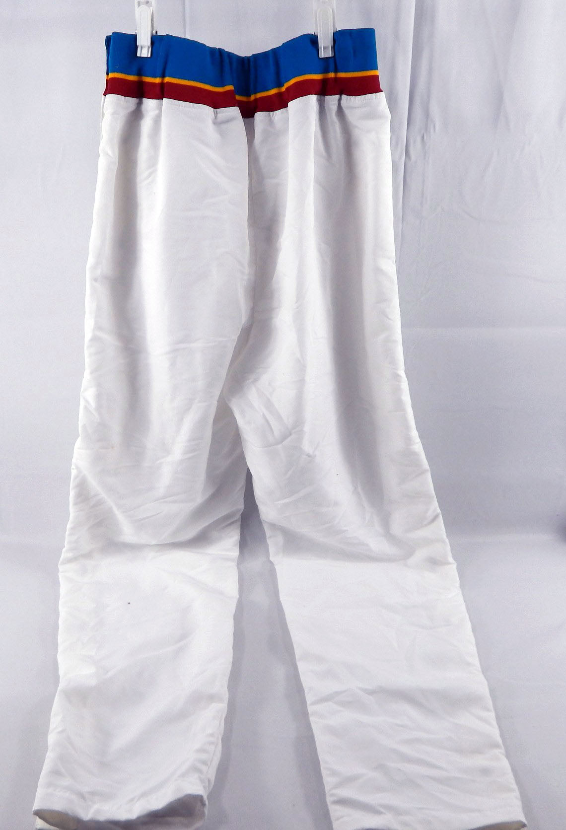 1997-98 Detroit Pistons Game Issued White Warm Up Pants L 535 Pic2
