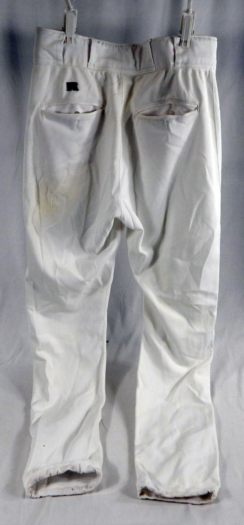 1990s Pittsburgh Pirates #13 Game Used White Baseball Pants Size 35 011 Pic2