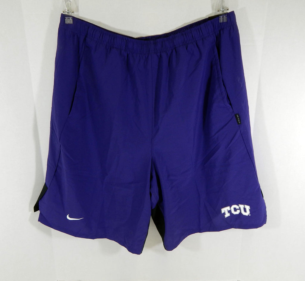 Texas Christian University TCU Men's Purple Black Football Shorts Nike 2XLT Used