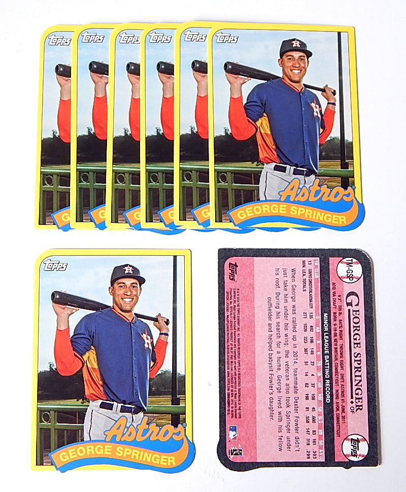Lot of (8) 2014 Topps Update George Springer Mini 1989 Die Cut