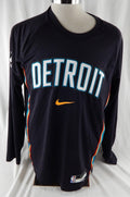 2025-26 Detroit Pistons Daniss Jenkins #24 Game Used Black Shooting Shirt City 3