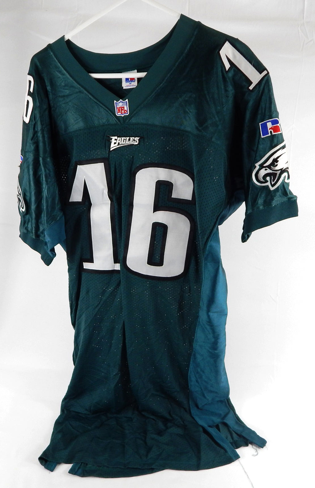 1996 Philadelphia Eagles Cedric Zachery #16 Game Issued Green Jersey 46 0199