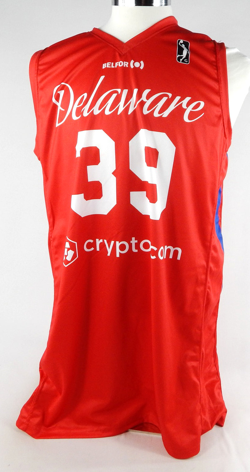 2023-24 Delaware Blue Coats #39 Game Issued Red Jersey Red Cross Night L 916