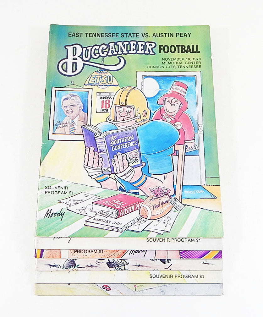 Lot of (6) Different 1978 East Tennessee State College Football Programs