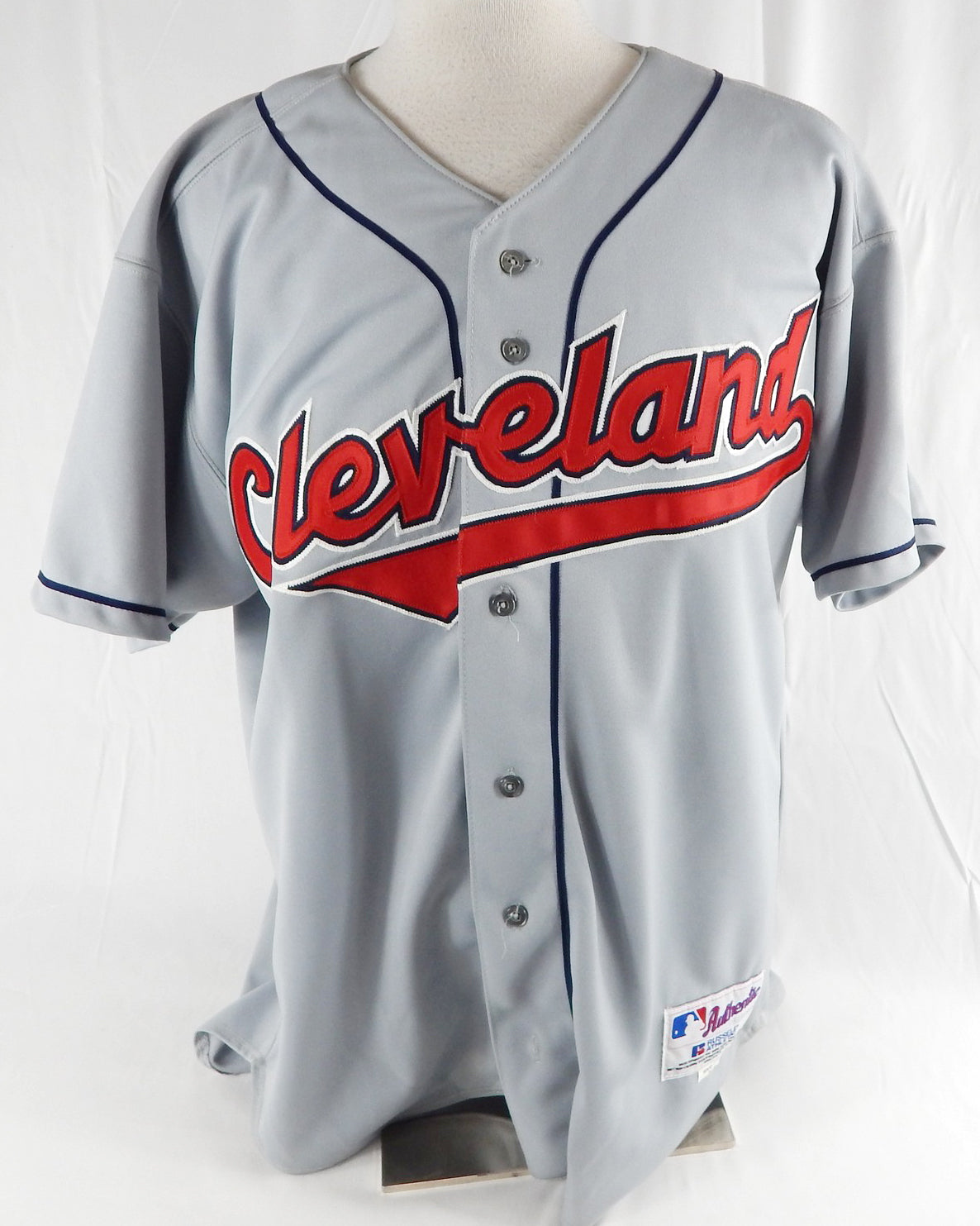 1994-01 Cleveland Indians Blank Game Issued Grey Jersey 52 738