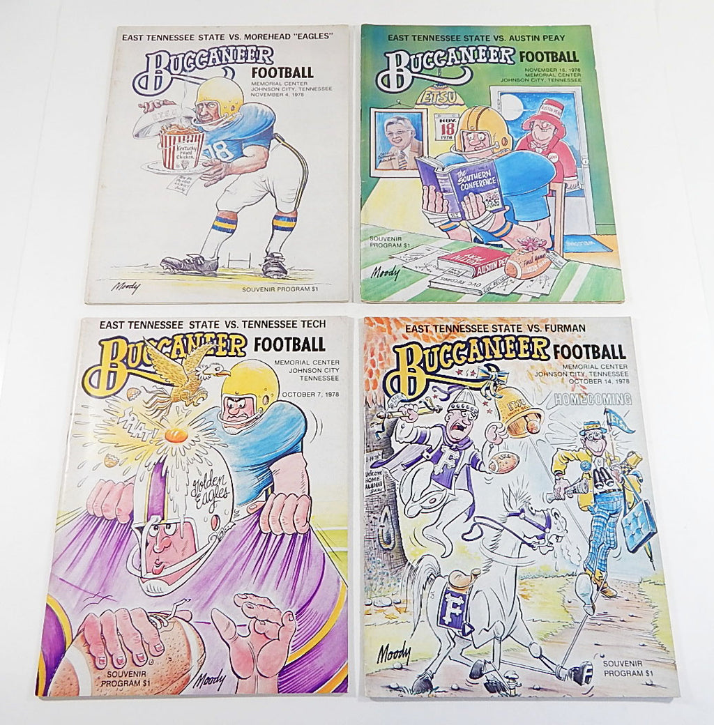 Lot of (6) Different 1978 East Tennessee State College Football Programs Pic2