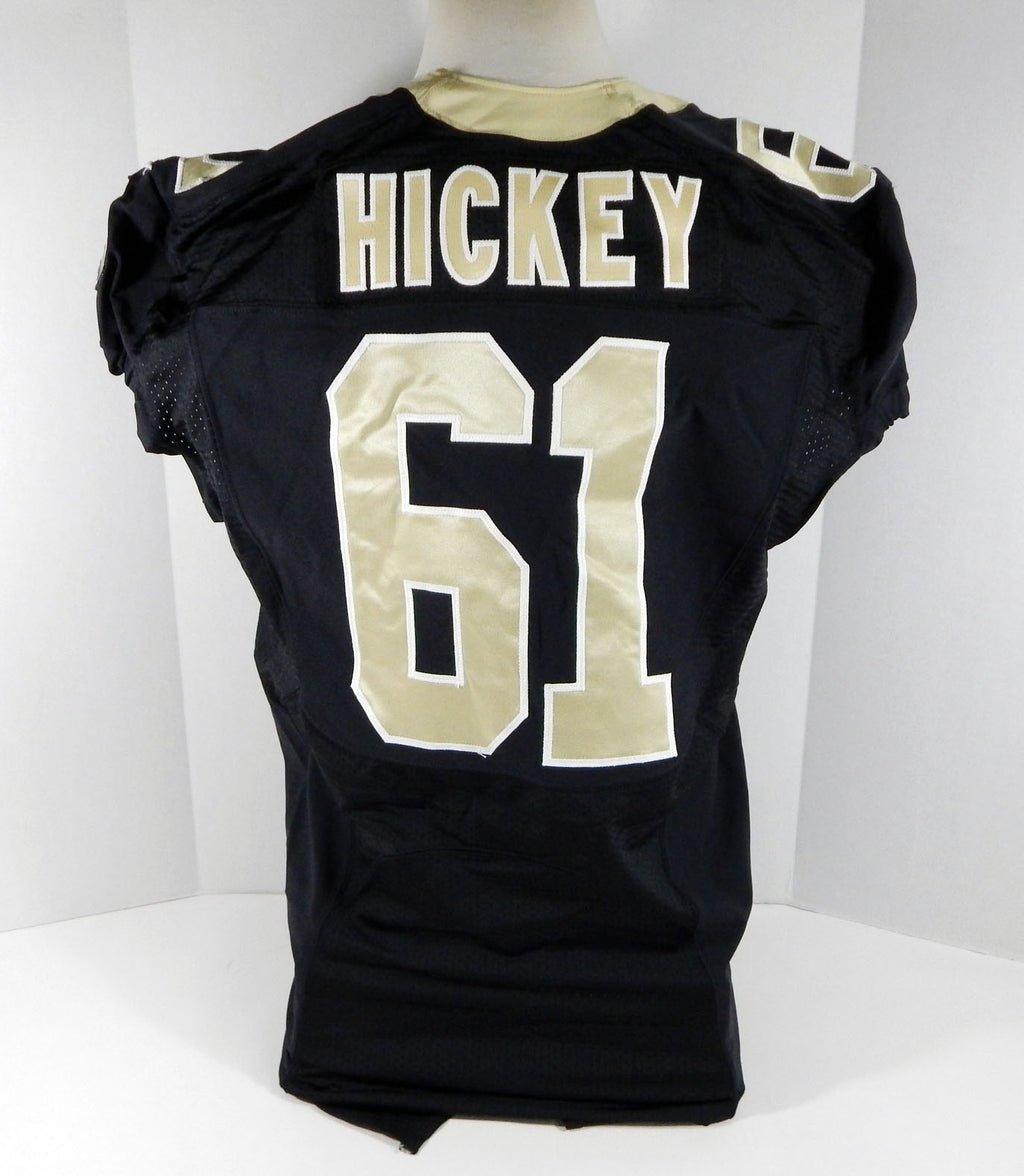 2012 New Orleans Saints Sean Hickey #61 Game Issued Black Jersey 48 NOS0267