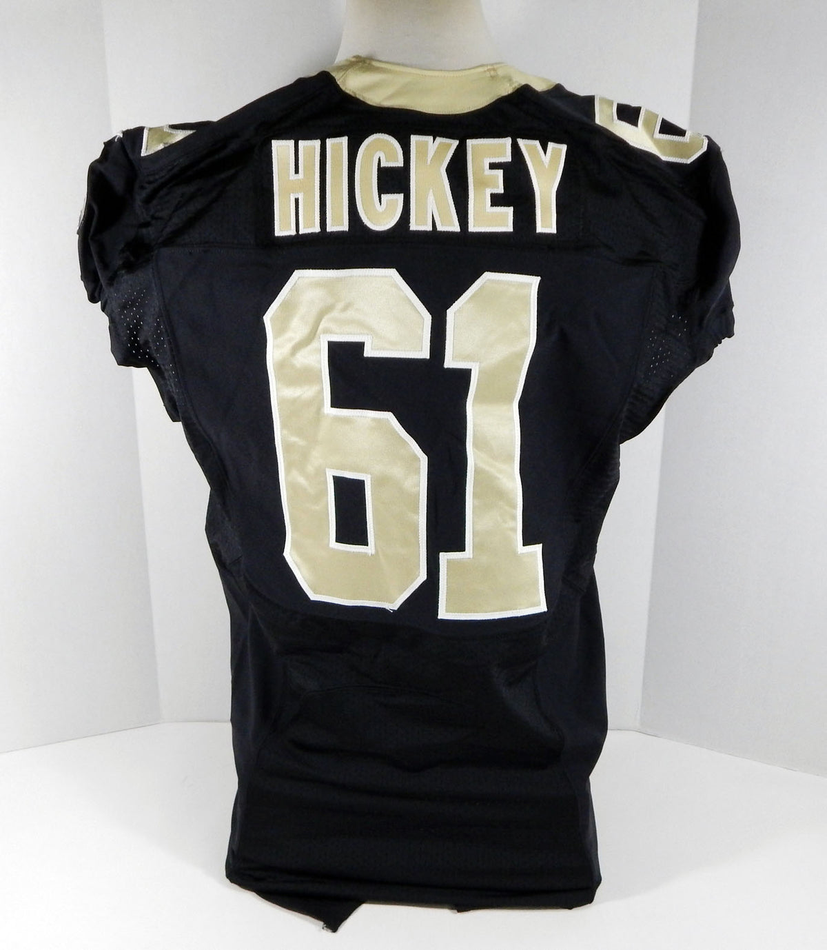 2012 New Orleans Saints Sean Hickey #61 Game Issued Black Jersey 48 NOS0267