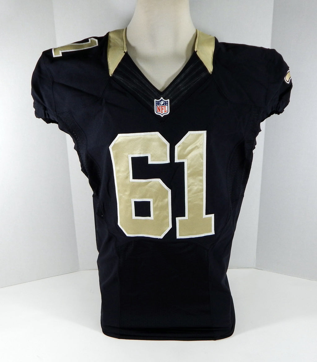 2012 New Orleans Saints Sean Hickey #61 Game Issued Black Jersey 48 NOS0267 Pic2