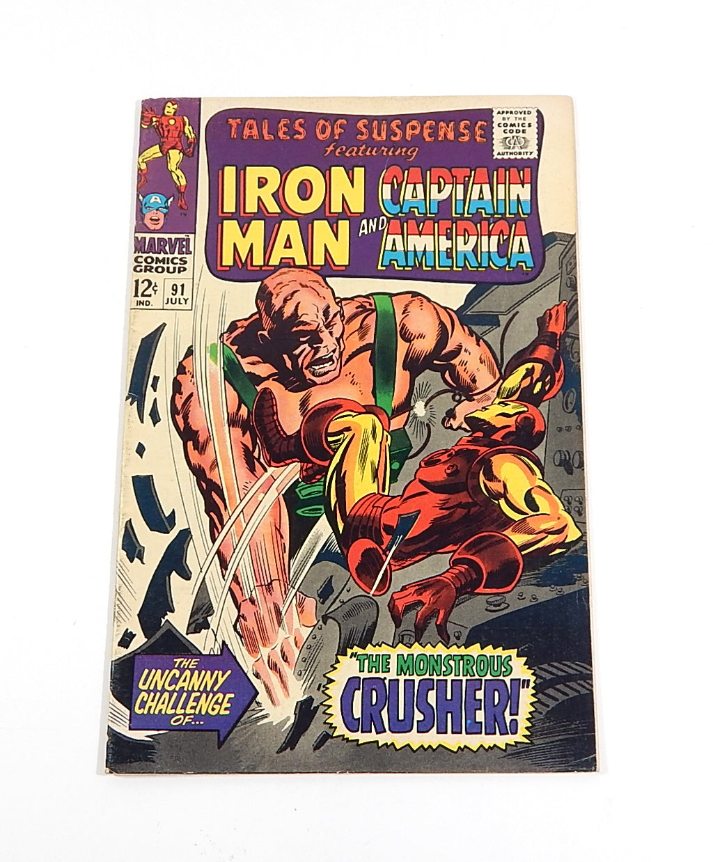 Tales of Suspense #91 Marvel 1967 Silver Comic FN Iron Man Crusher 1st App