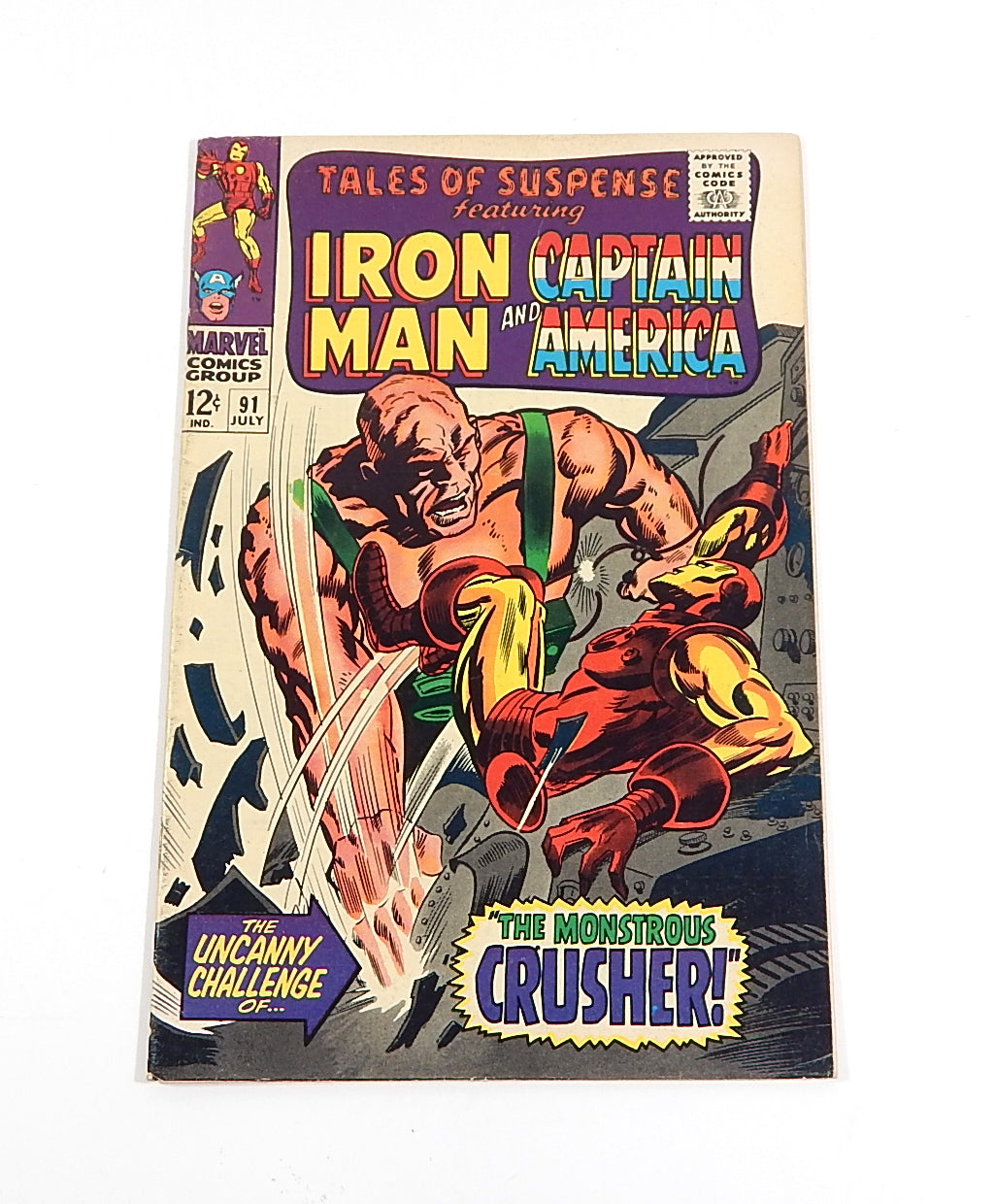 Tales of Suspense #91 Marvel 1967 Silver Comic FN Iron Man Crusher 1st App