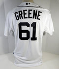 2015 Detroit Tigers Shane Greene #61 Game Issued White Jersey DP15269