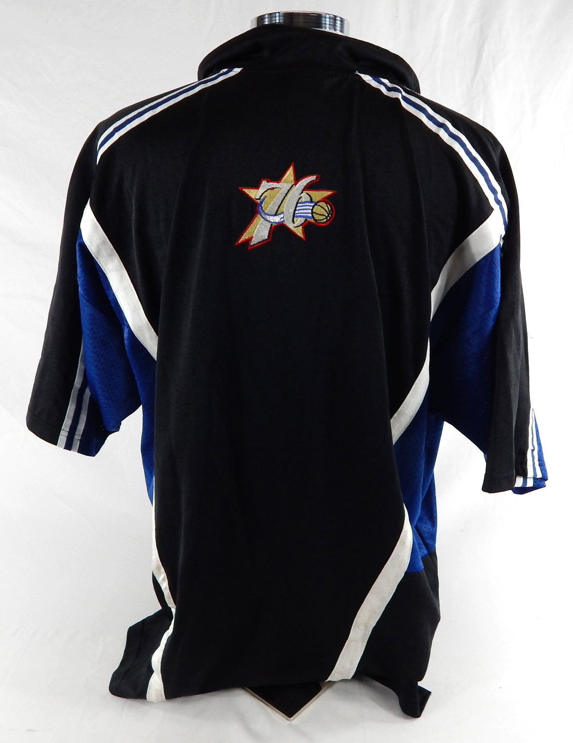 1990s Philadelphia 76ers Game Issued Black Shooting Shirt 48 764 Pic2