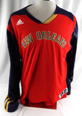 2013-14 New Orleans Pelicans Game Issued Red Shooting Shirt NBA ASG Patch 2XL 9