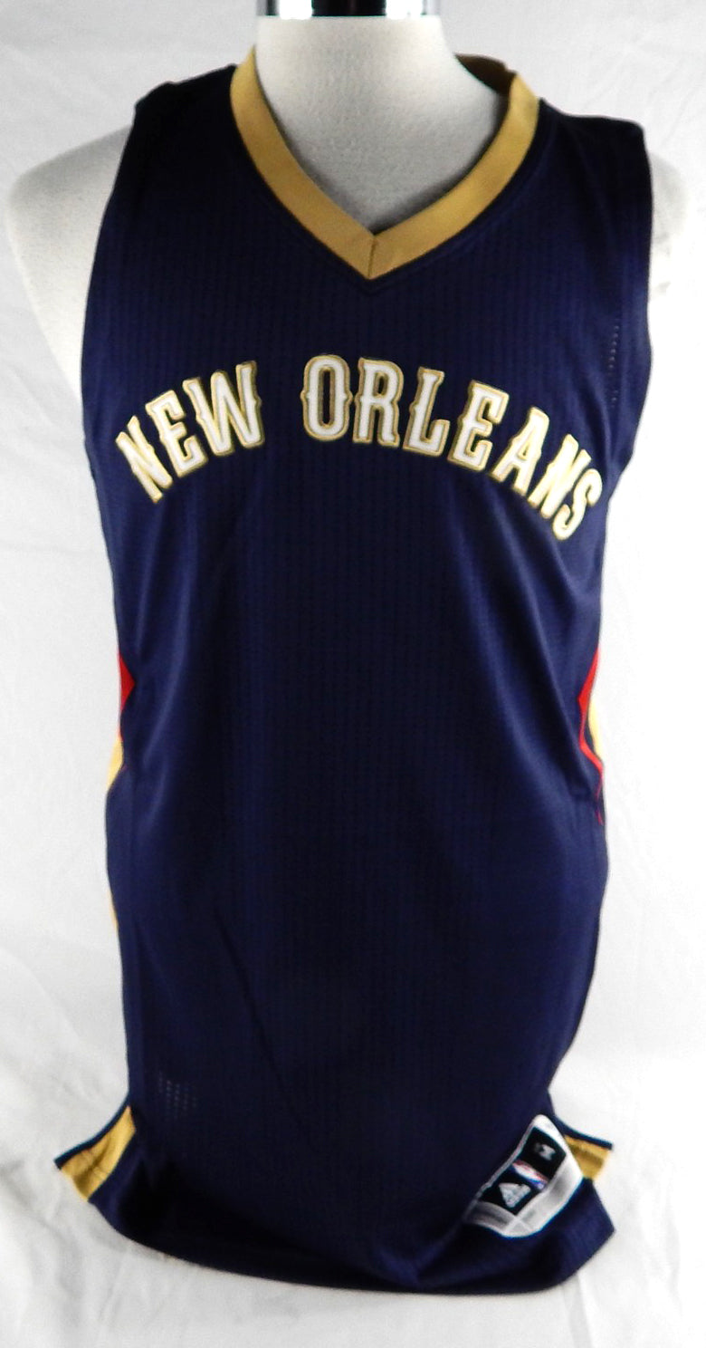 2015-16 New Orleans Pelicans Blank Game Issued Navy Jersey M 933