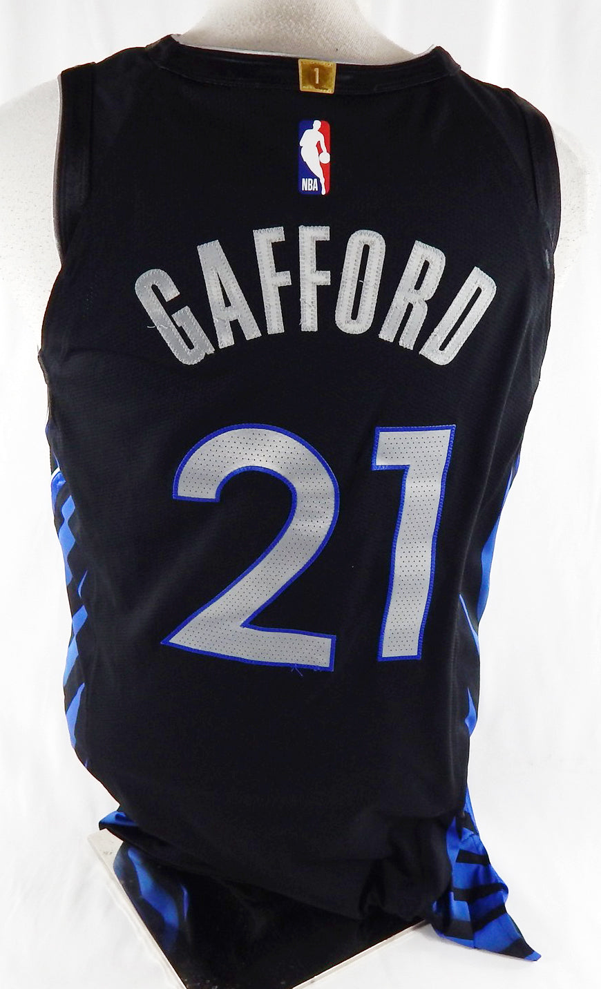 2025-26 Dallas Mavericks Daniel Gafford #21 Game Used Black Jersey City 20 Pts Pic2
