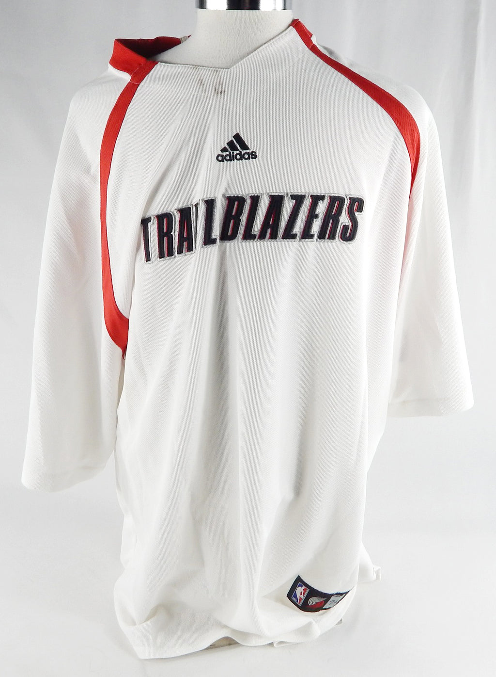 2000s Portland Trail Blazers #25 Game Used White Shooting Shirt 948