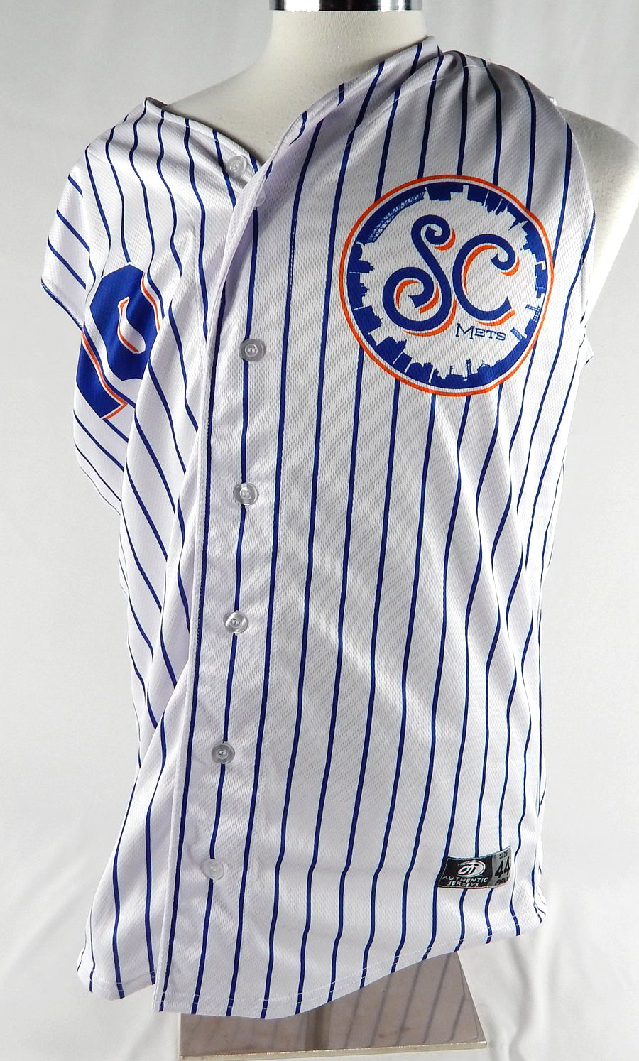 2024 Syracuse Mets #10 Game Used White Jersey Salt City 44 357