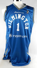 2023-24 Delaware Blue Coats #1 Game Issued Blue Jersey Wilmington Brew Night L 4