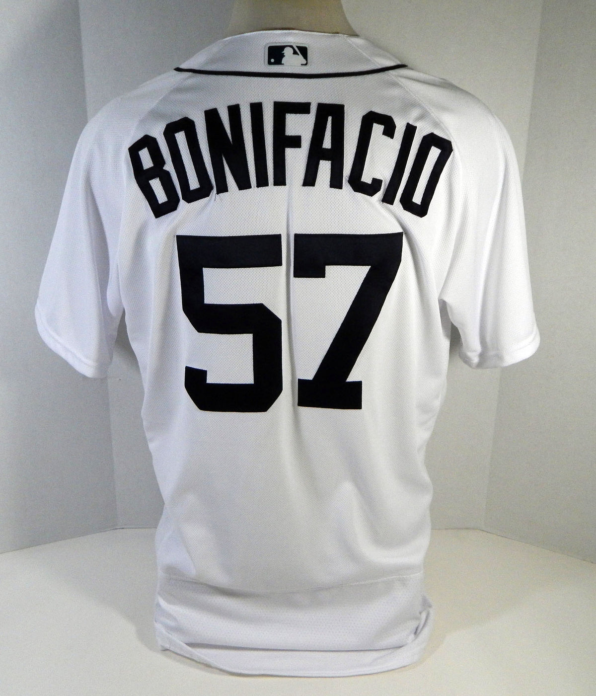 2020 Detroit Tigers Jorge Bonifacio #57 Game Used White Jersey DP15275