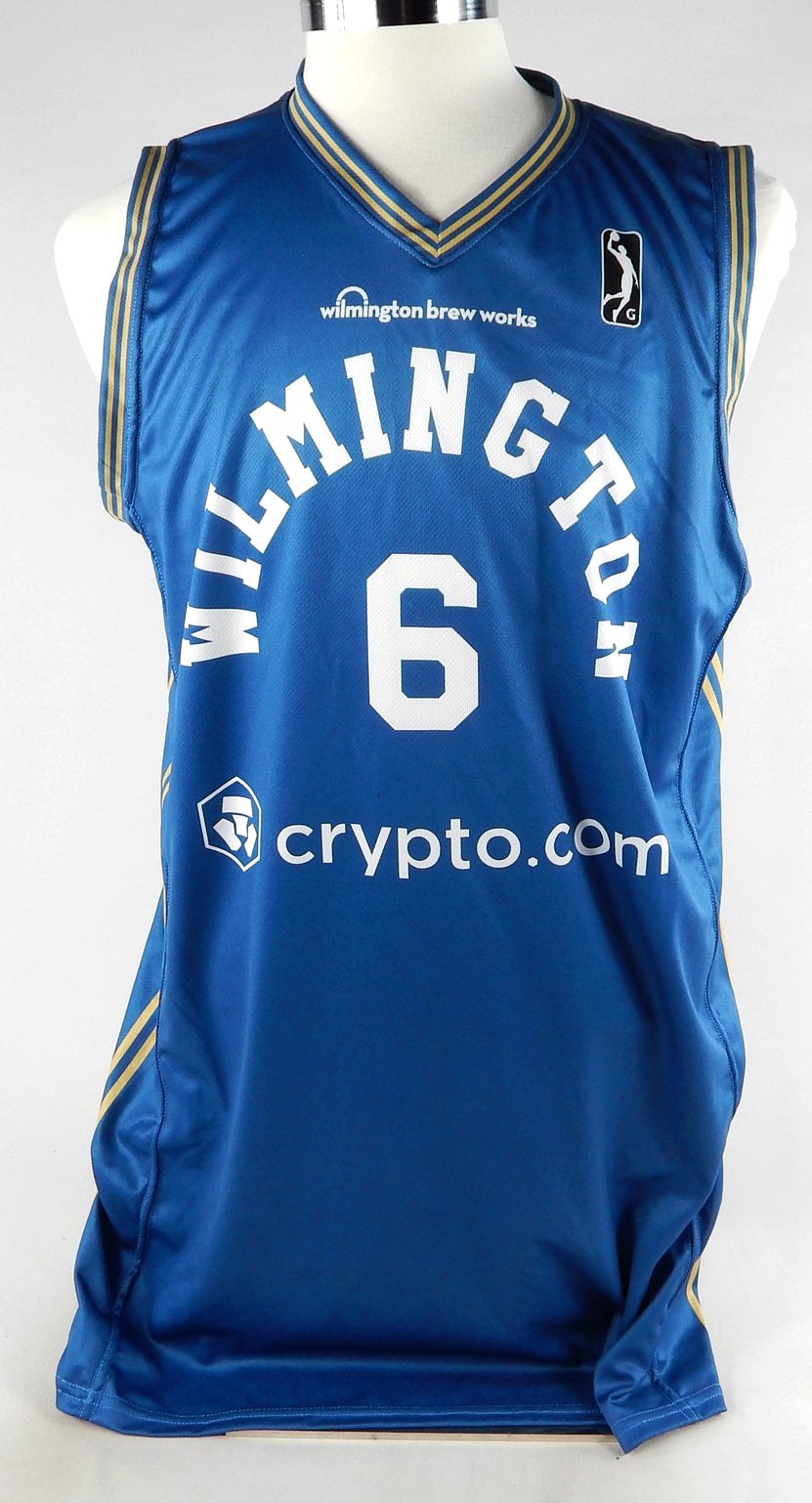2023-24 Delaware Blue Coats #6 Game Issued Blue Jersey Wilmington Brew Night L 5