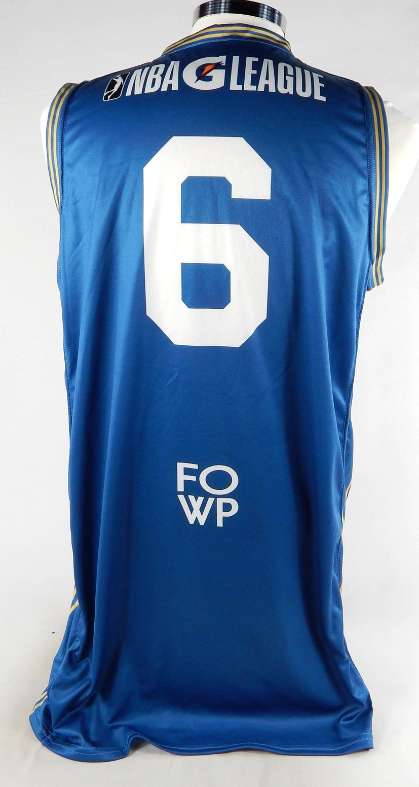 2023-24 Delaware Blue Coats #6 Game Issued Blue Jersey Wilmington Brew Night L 5 Pic2