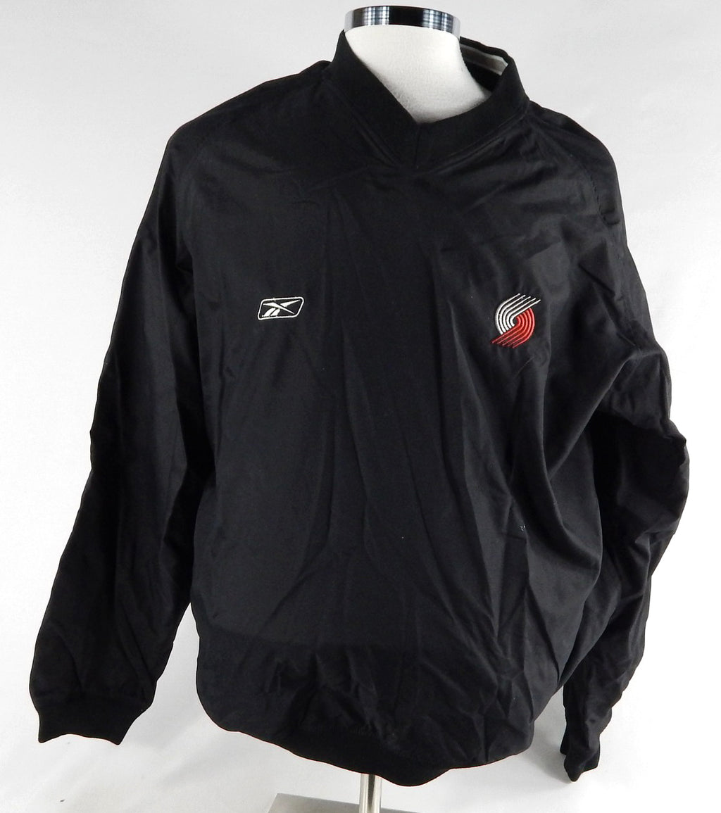 2000s Portland Trail Blazers Team Issued Black Windbreaker Pullover M 543