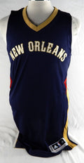 2015-16 New Orleans Pelicans Blank Game Issued Navy Jersey M 937