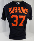 2020-2021 Detroit Tigers Beau Burrows #37 Game Used Navy Jersey ST 7