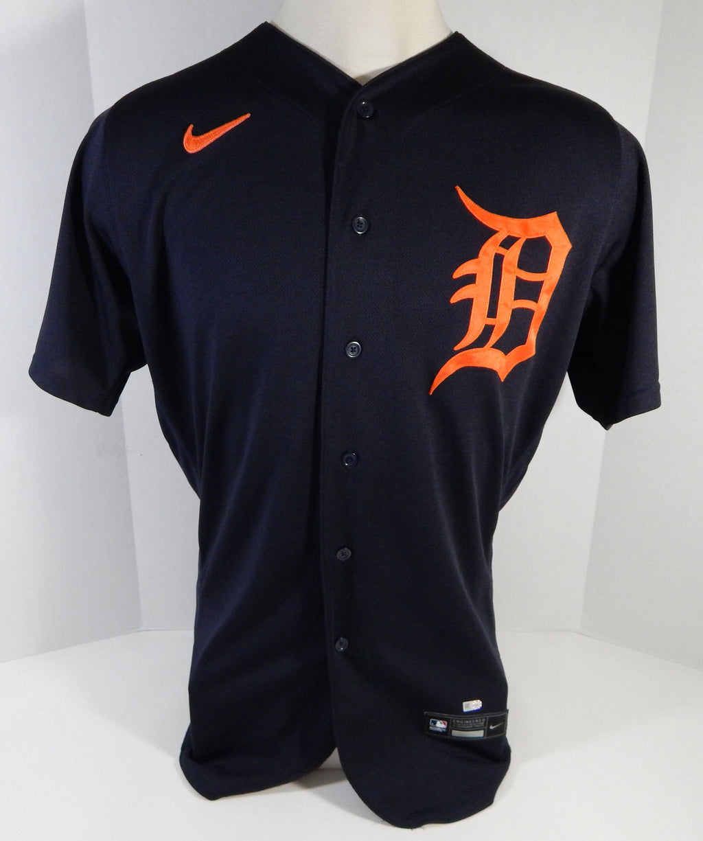 2020-2021 Detroit Tigers Beau Burrows #37 Game Used Navy Jersey ST 7 Pic2