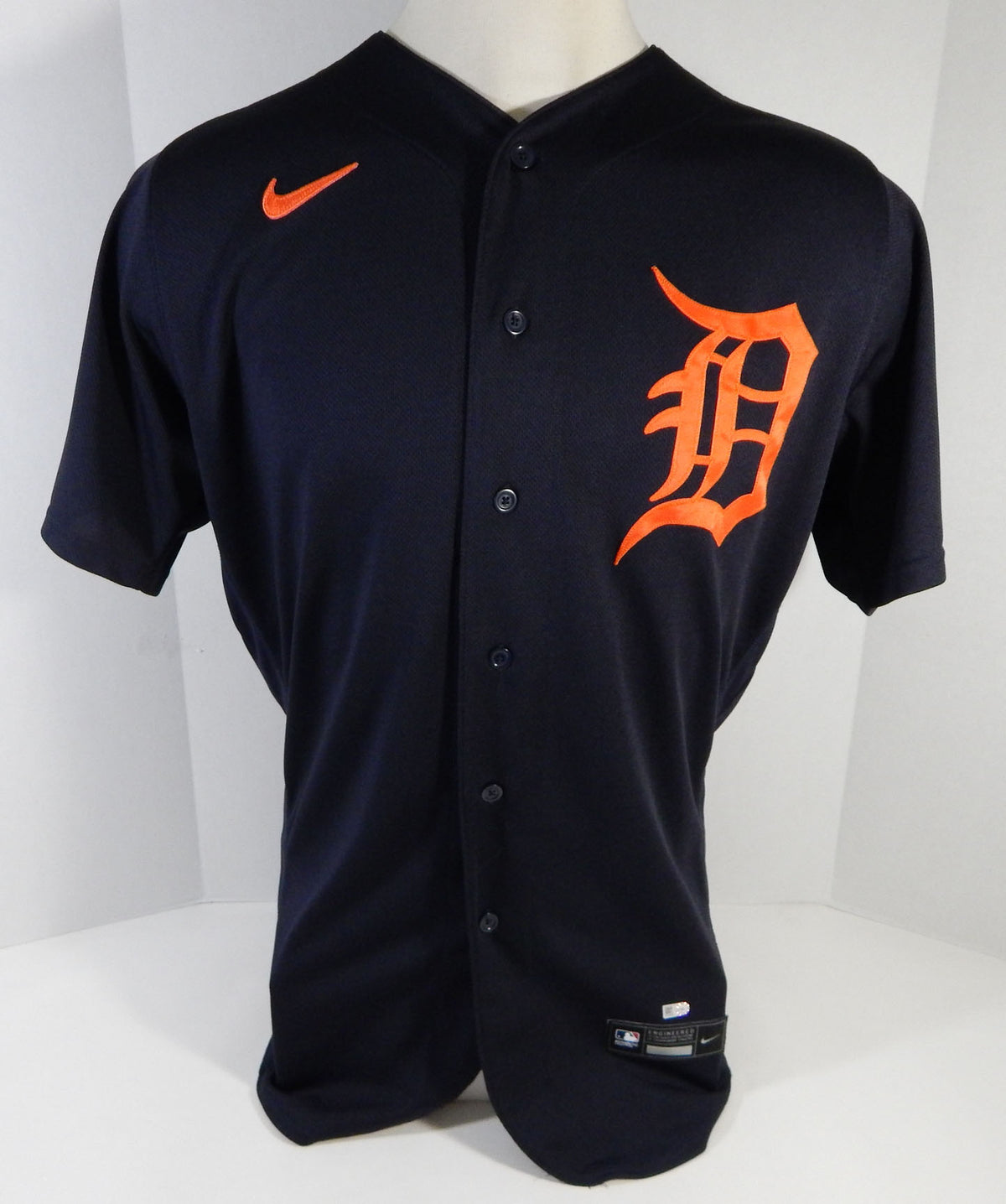2020-2021 Detroit Tigers Beau Burrows #37 Game Used Navy Jersey ST 7 Pic2