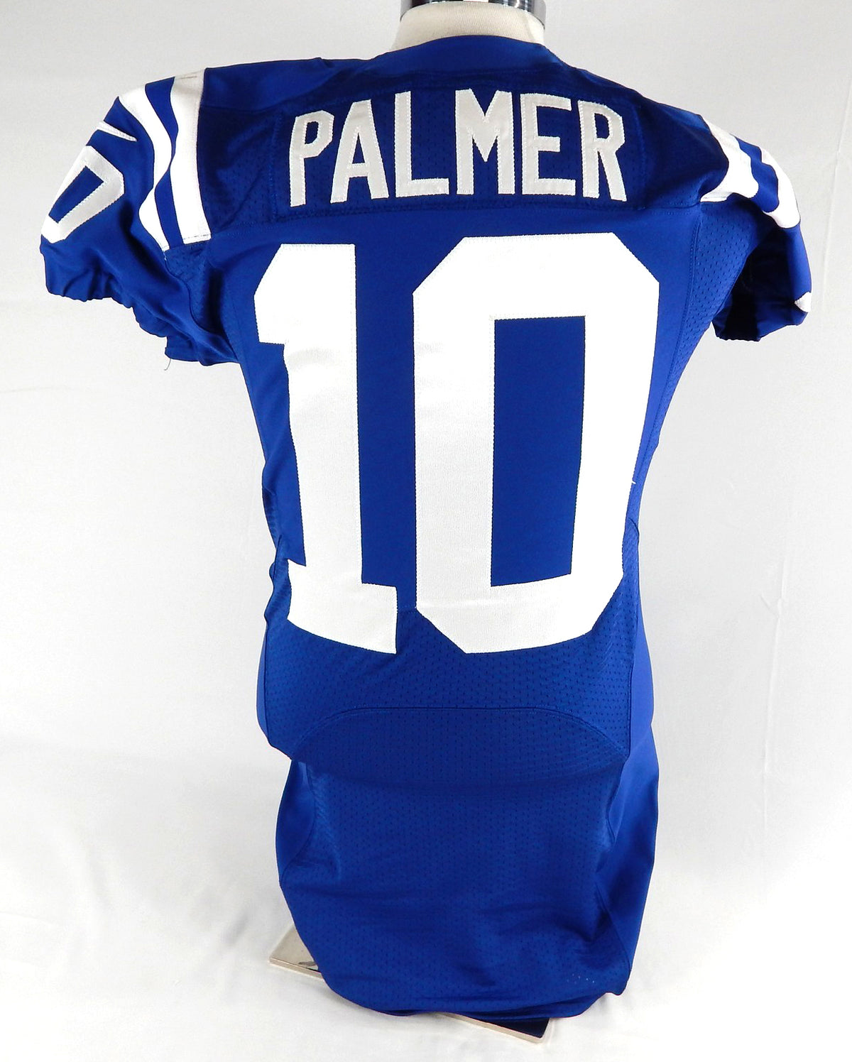 2013 Indianapolis Colts Nathan Palmer #10 Game Issued P Used Blue Jersey 30 P 1 Pic2