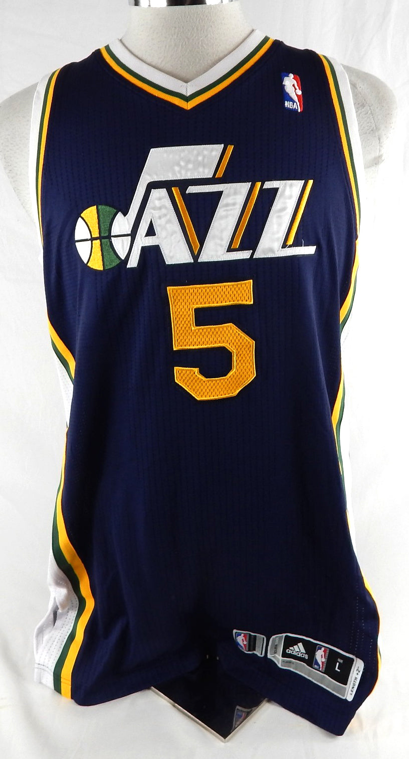 2011-12 Utah Jazz Devin Harris #5 Game Used Navy Jersey L 771
