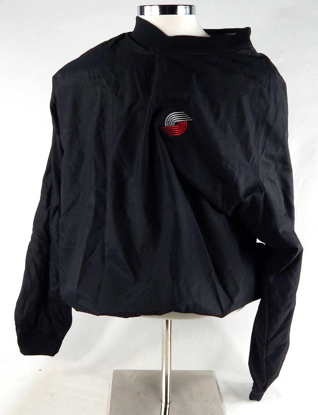 2000s Portland Trail Blazers Team Issued Black Windbreaker Pullover L 550