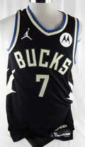 2025-26 Milwaukee Bucks Kevin Porter Jr. #7 Game Used Black Jersey Statement 2