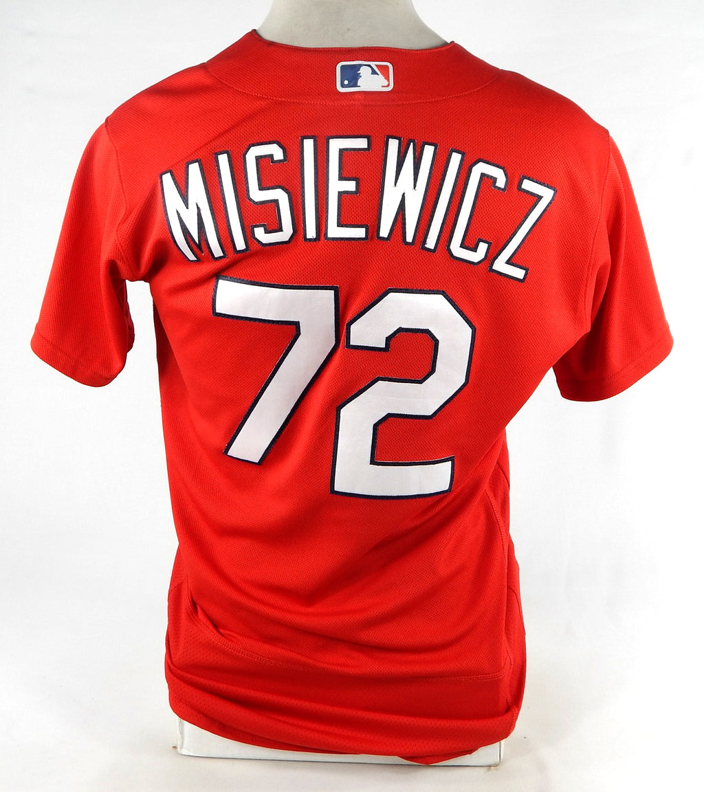 2021 St. Louis Cardinals Anthony Misiewicz #72 Game Issued Pos Used Red Jersey 2