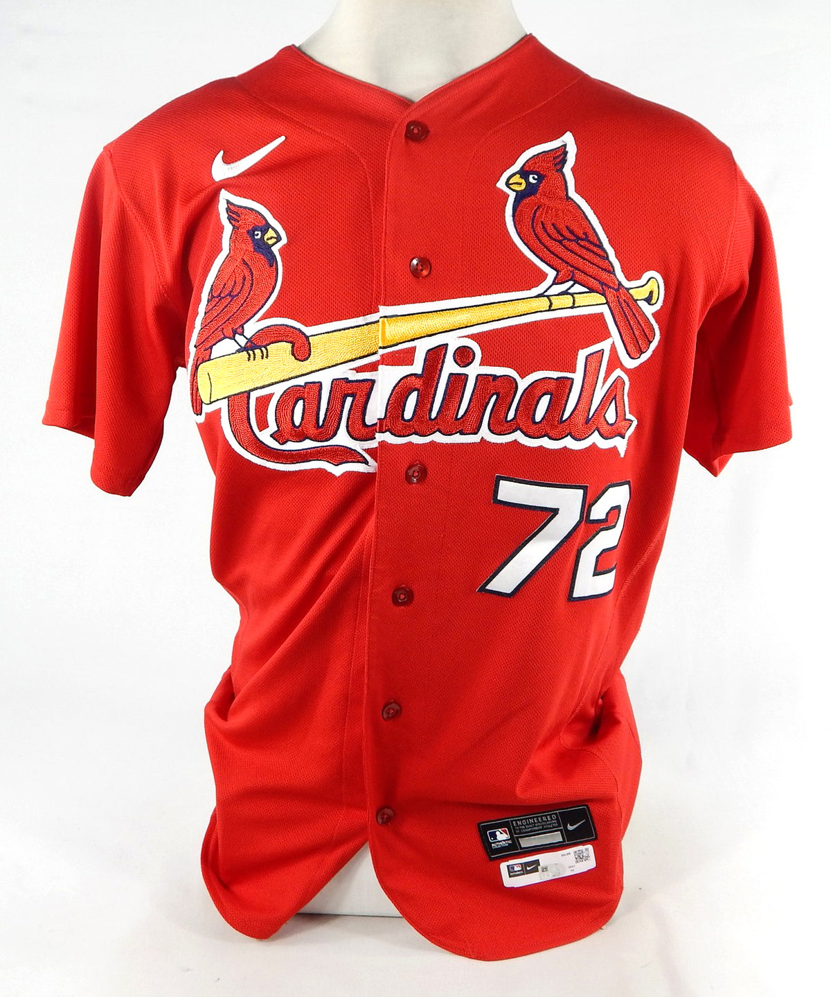 2021 St. Louis Cardinals Anthony Misiewicz #72 Game Issued Pos Used Red Jersey 2 Pic2