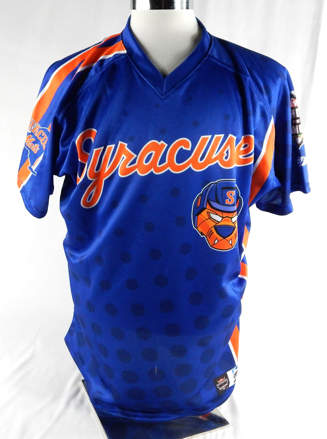 2024 Syracuse Mets #54 Game Issued Pos Used Blue Jersey Defenders Diamond 44 363