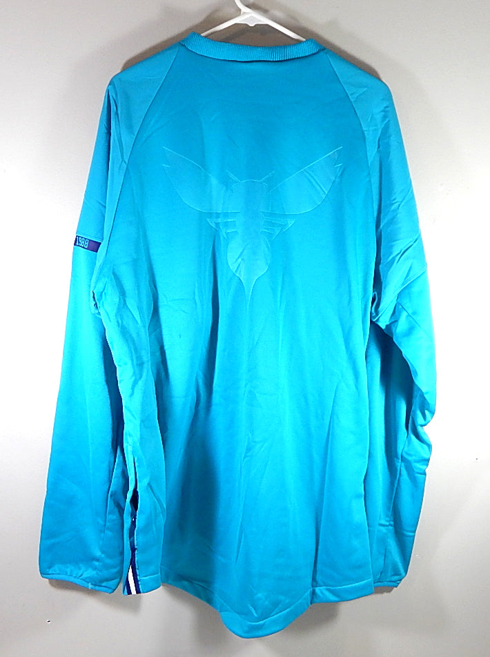 Charlotte Hornets Adidas Team Issued Warm Up Practice Jacket New Teal 3XL +2" Pic2
