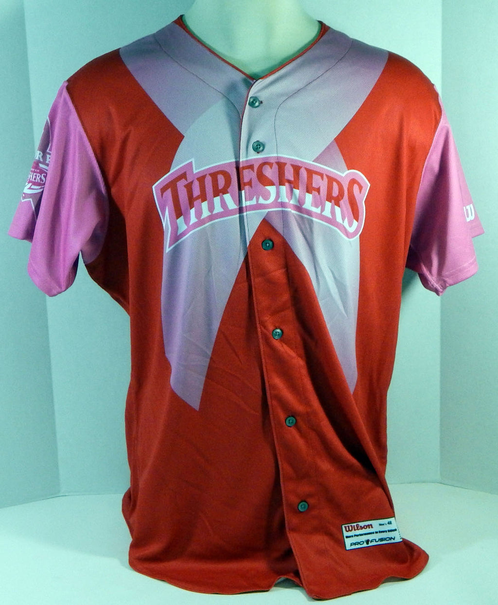 2018 Clearwater Threshers #53 Game Used Pink Jersey Pitch For Pink July 20th 7 Pic2